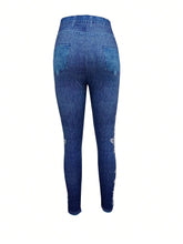 Women's Floral Printed Skinny Jeans